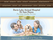 Tablet Screenshot of davislakeanimalhospital.com